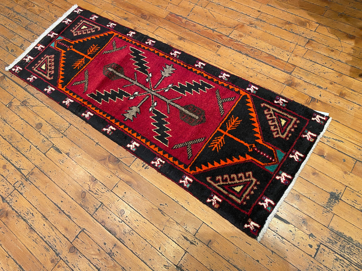 Anatolian Rug 2x5 ft - Handmade Turkish Runner | Vintage Wool Carpet