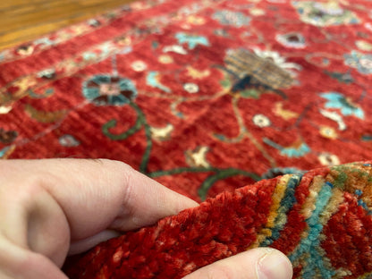 Red Floral Handmade Rug 3x5 ft 155x95 cm Cappadocia Rug Collection