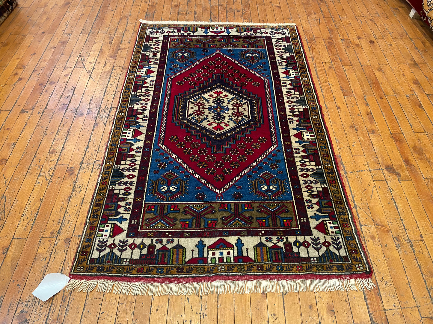 Handmade Cappadocia Rug, Authentic Yahyali Design from Central Anatolia 3x5ft