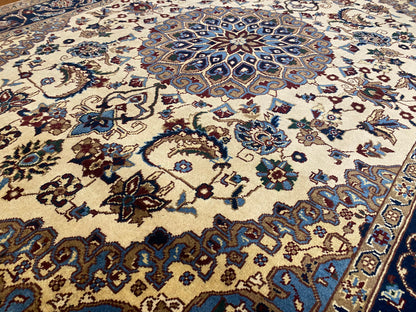 Classic Handmade Wool Oriental Carpet with Geometric Layout 5”x7”