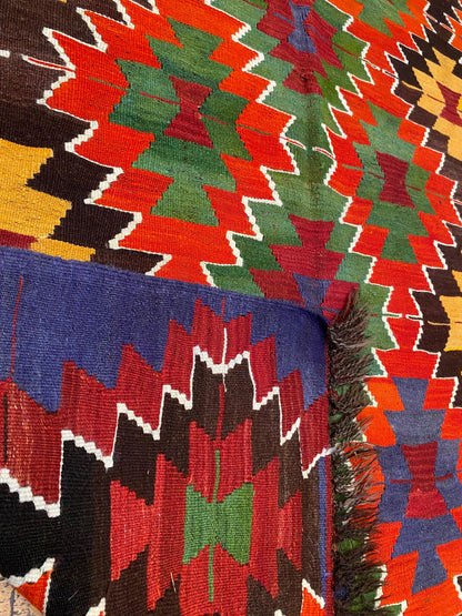 Colorful Geometric Handmade Kilim Rug Cappadocia Rug Collection