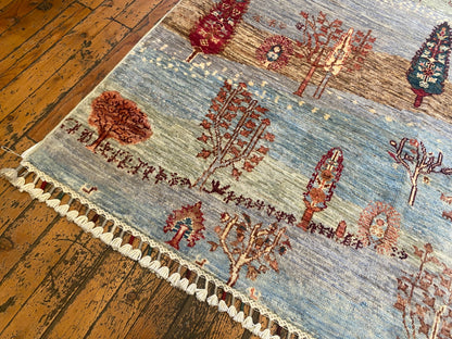 Tree of Life Pattern Hand Knotted Carpet 4x6 ft - Premium Wool Cappadocia Rug Collection