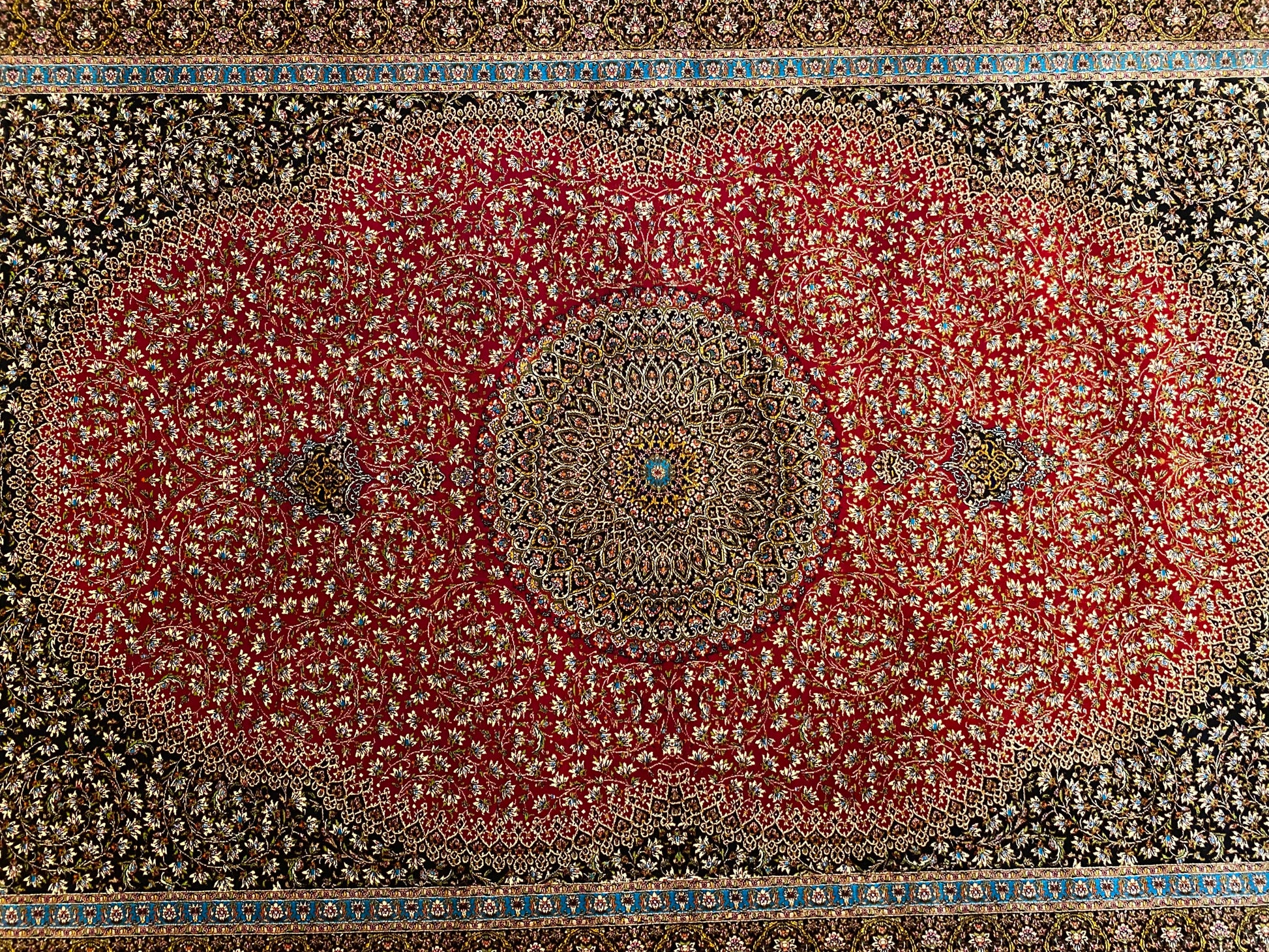 Luxury Turkish Red Silk Rug - Premium Rug 3'2"x4'9" (100x150cm) Cappadocia Rug Collection