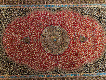 Luxury Turkish Red Silk Rug - Premium Rug 3'2"x4'9" (100x150cm) Cappadocia Rug Collection