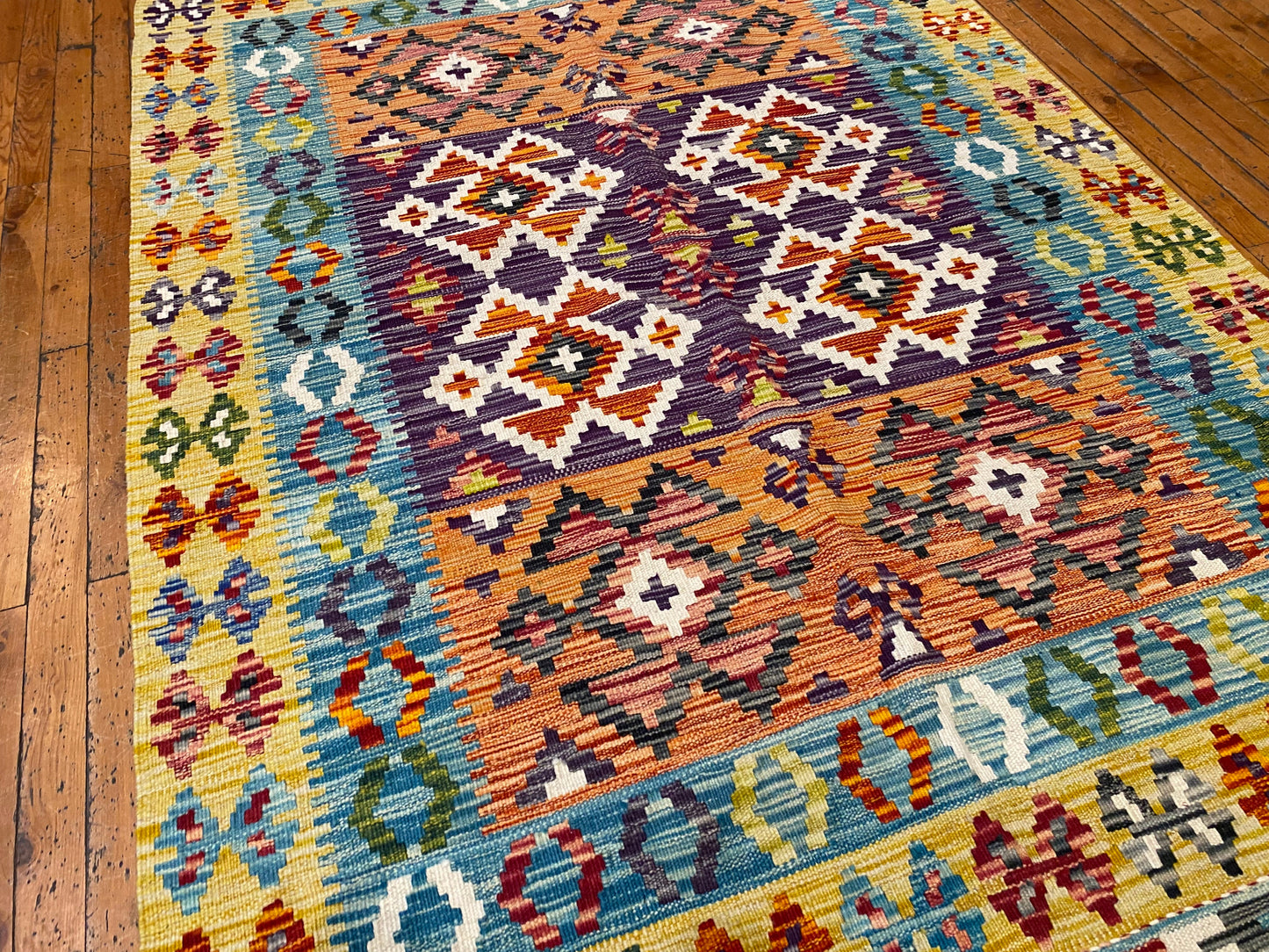 Handmade Are Kilim Rug 4x6 ft | Authentic Turkish Flatweave Carpet | 125x180 cm Cappadocia Rug Collection