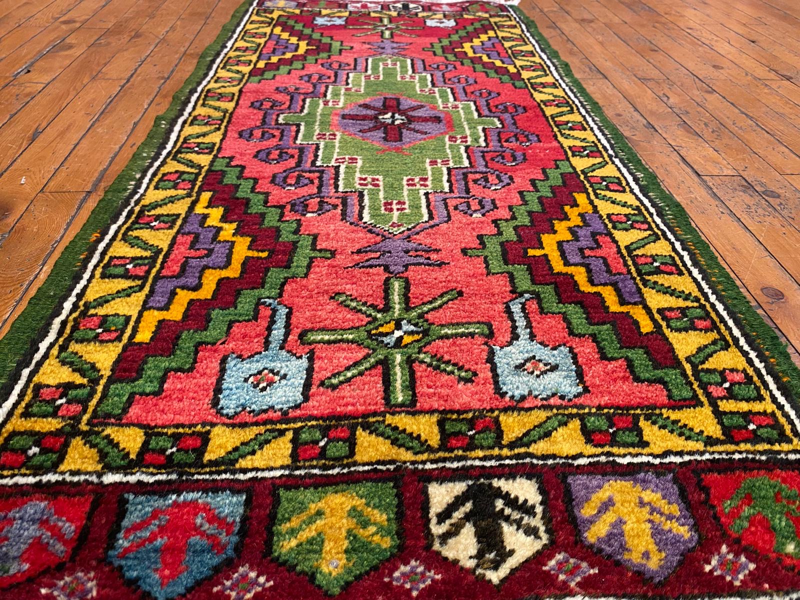 Authentic Tribal Turkish Kilim Rug 2x4 ft - Handwoven Vintage