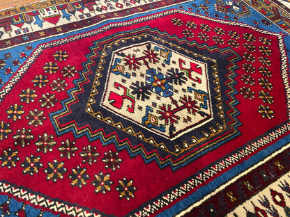 Handmade Cappadocia Rug, Authentic Yahyali Design from Central Anatolia 3x5ft