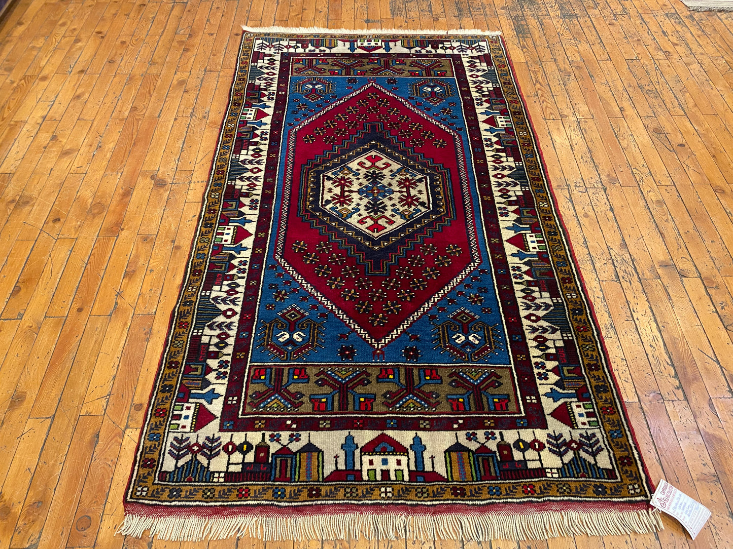 Handmade Cappadocia Rug, Authentic Yahyali Design from Central Anatolia 3x5ft
