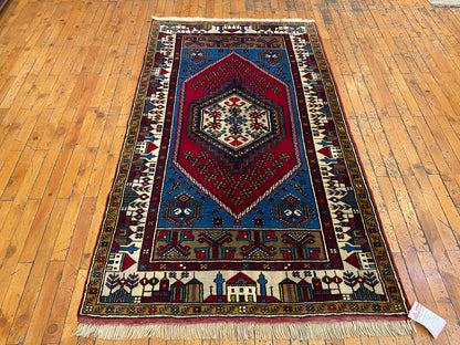 Handmade Cappadocia Rug, Authentic Yahyali Design from Central Anatolia 3x5ft