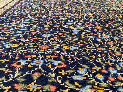Handmade Turkish Floral Rug - Premium Vintage Oriental Carpet 6x7 Feet