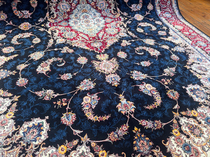 Luxury Turkish Silk Rug with Floral Medallion Design 5x8 ft