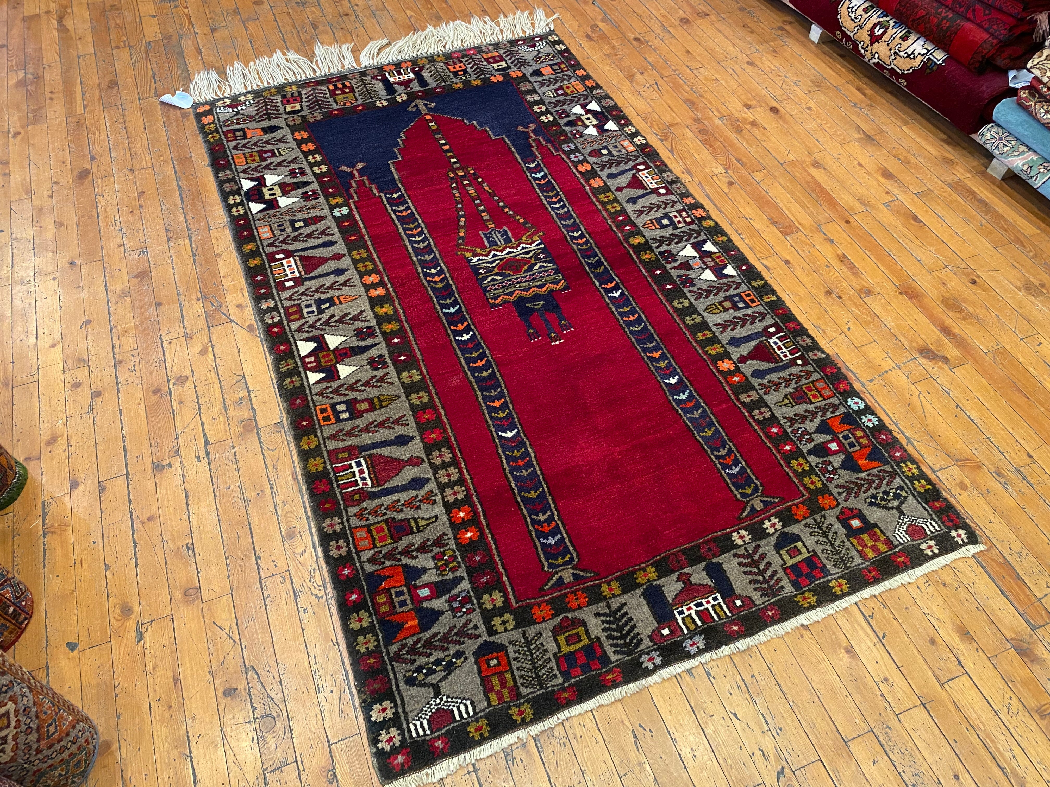 Anatolian Turkish Handmade Rug 4x7 ft - Vintage Wool Carpet
