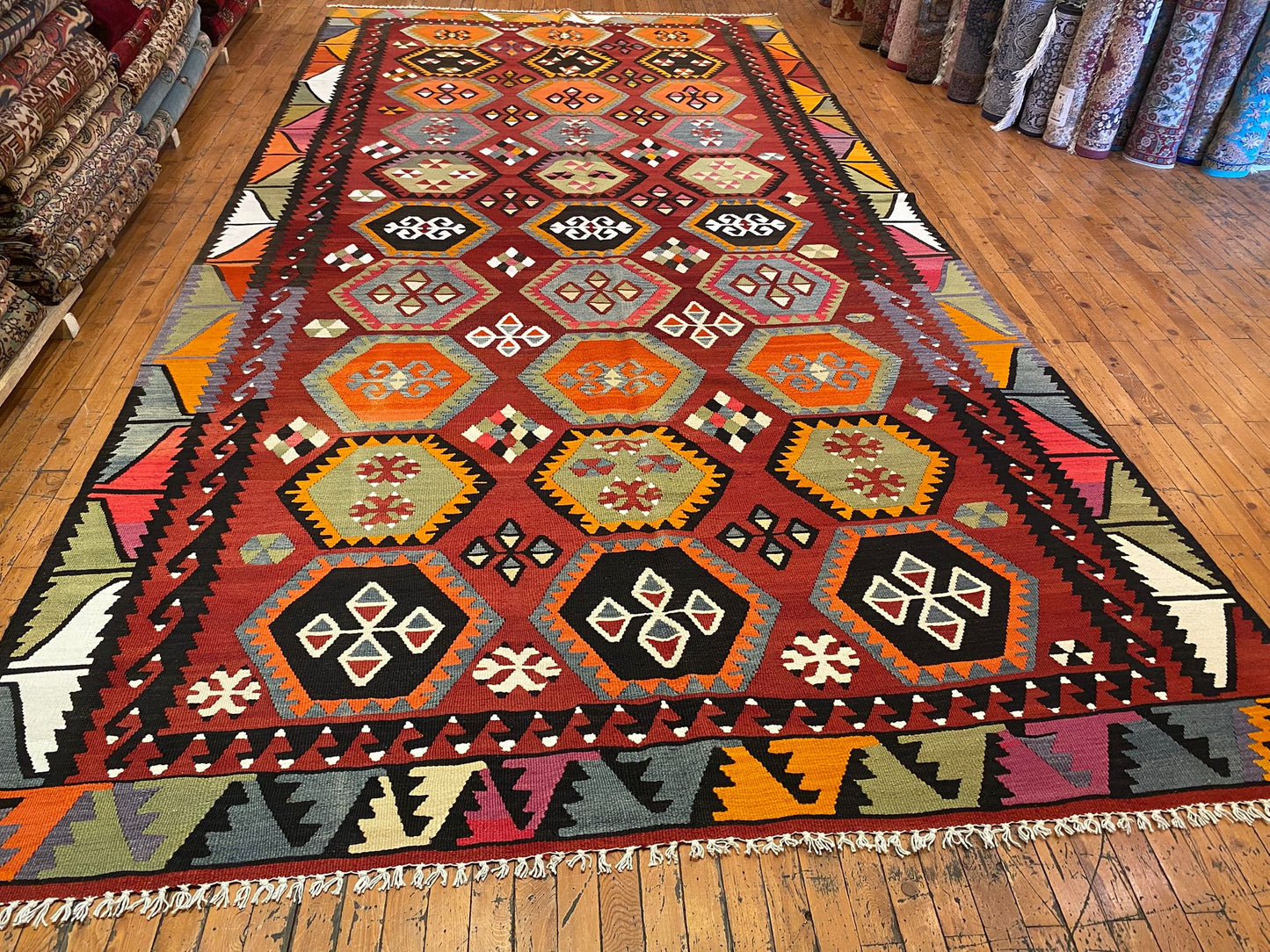 Anatolian Large Kilim Rug Cappadocia Rug Collection