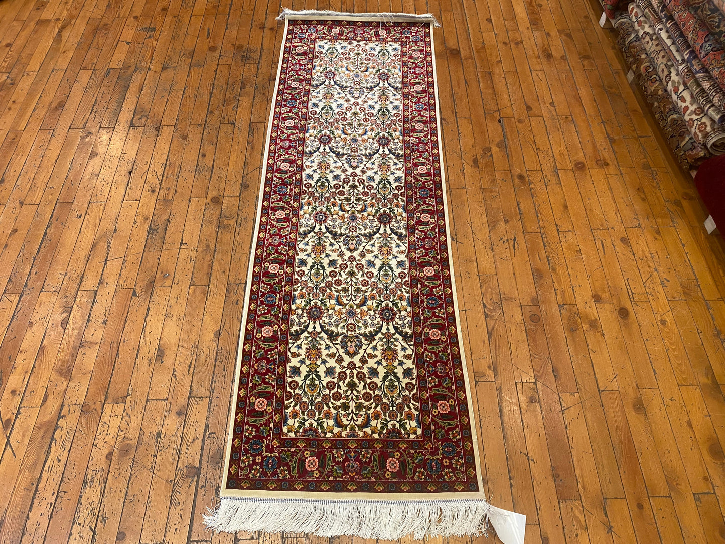 Hereke Silk Runner Rug 2x6 ft - Turkish Hallway Carpet ADN Cappadocia Rug Collection