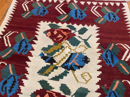 Handmade Cappadocia Kilim Rug 3x4ft - Authentic Turkish Flatweave