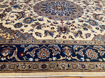 Classic Handmade Wool Oriental Carpet with Geometric Layout 5”x7”