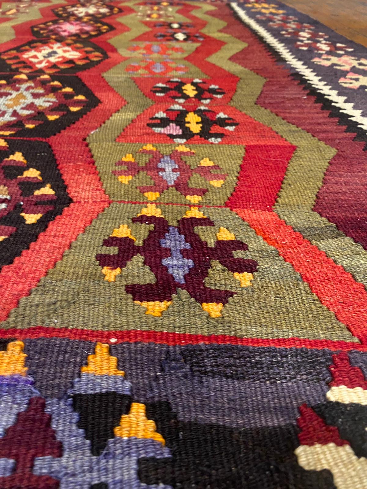 Tribal Area Handmade Turkish Kilim ,Wall Hanging Kilim Cappadocia Rug Collection
