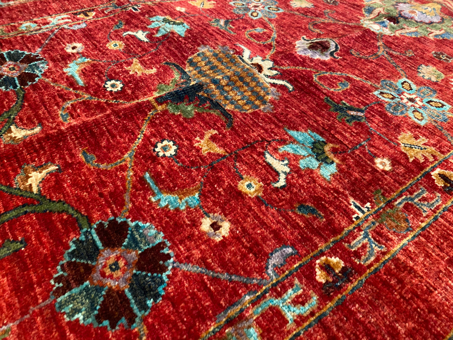 Red Floral Handmade Rug 3x5 ft 155x95 cm Cappadocia Rug Collection