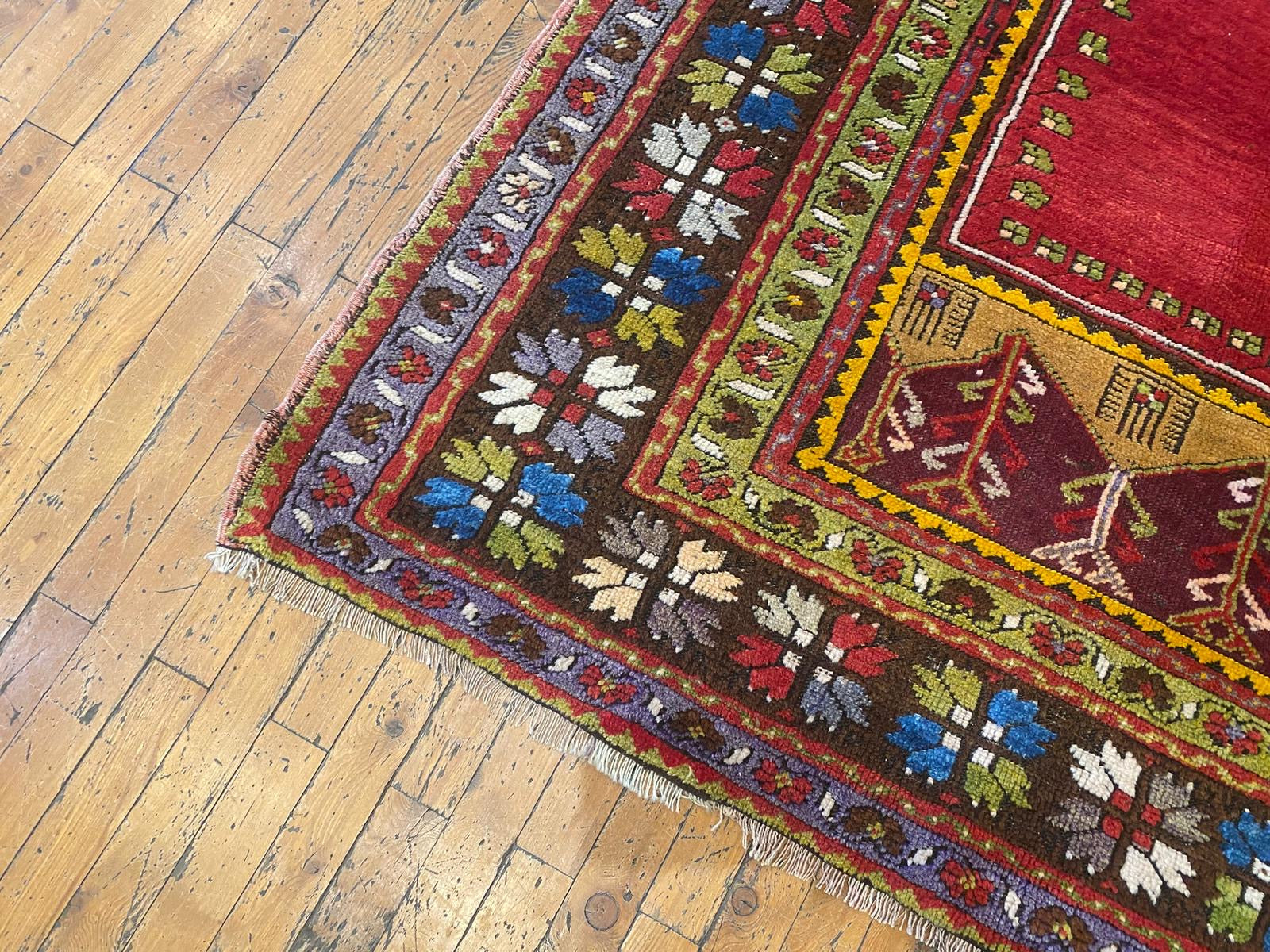 Anatolian Natural Dye Perfect Condition Area Antique Rug Cappadocia Rug Collection