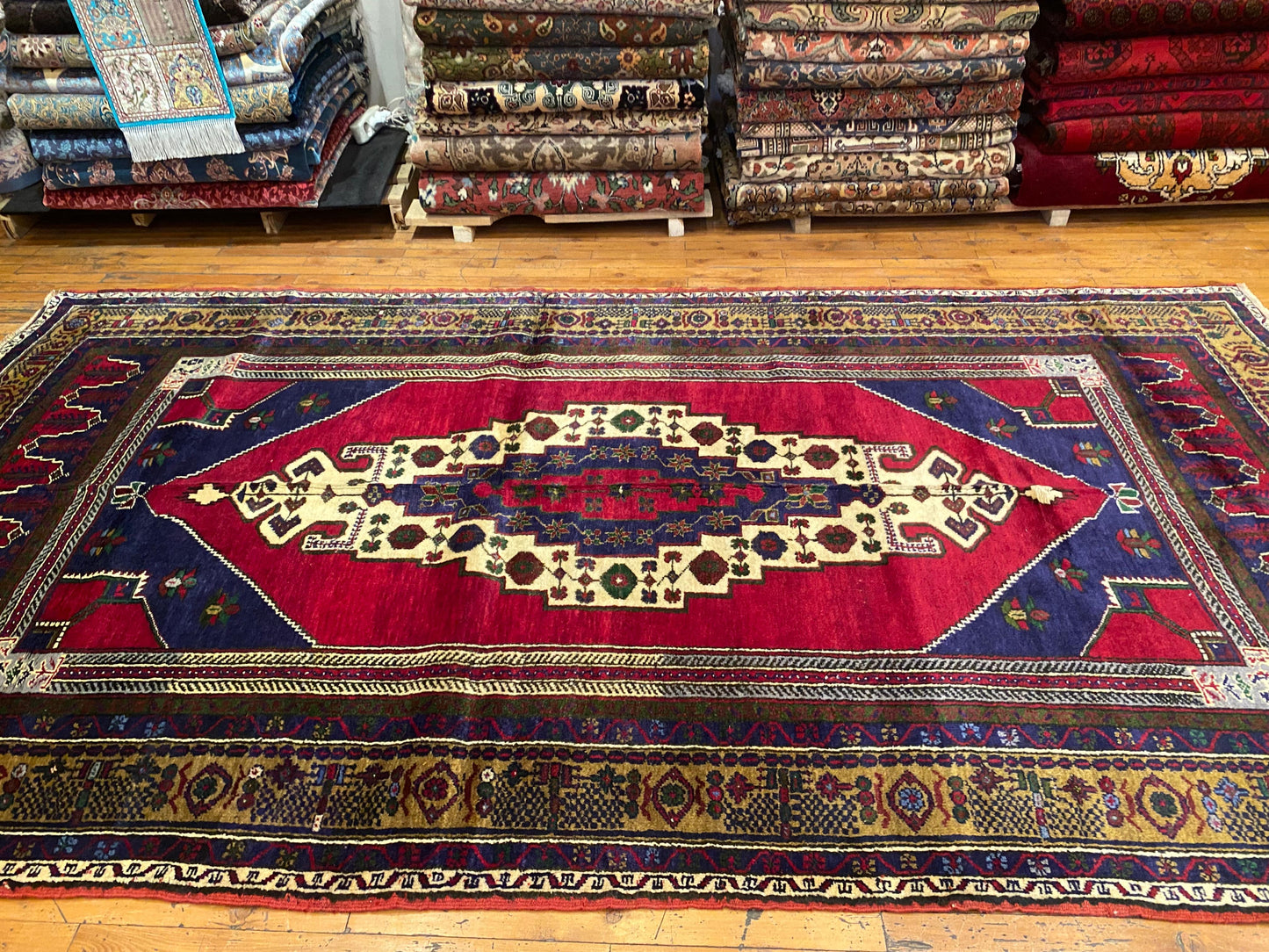 Vintage Turkish Cappadocia Carpet 5'3x9'5 - Handwoven Wool Area Rug