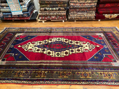 Vintage Turkish Cappadocia Carpet 5'3x9'5 - Handwoven Wool Area Rug