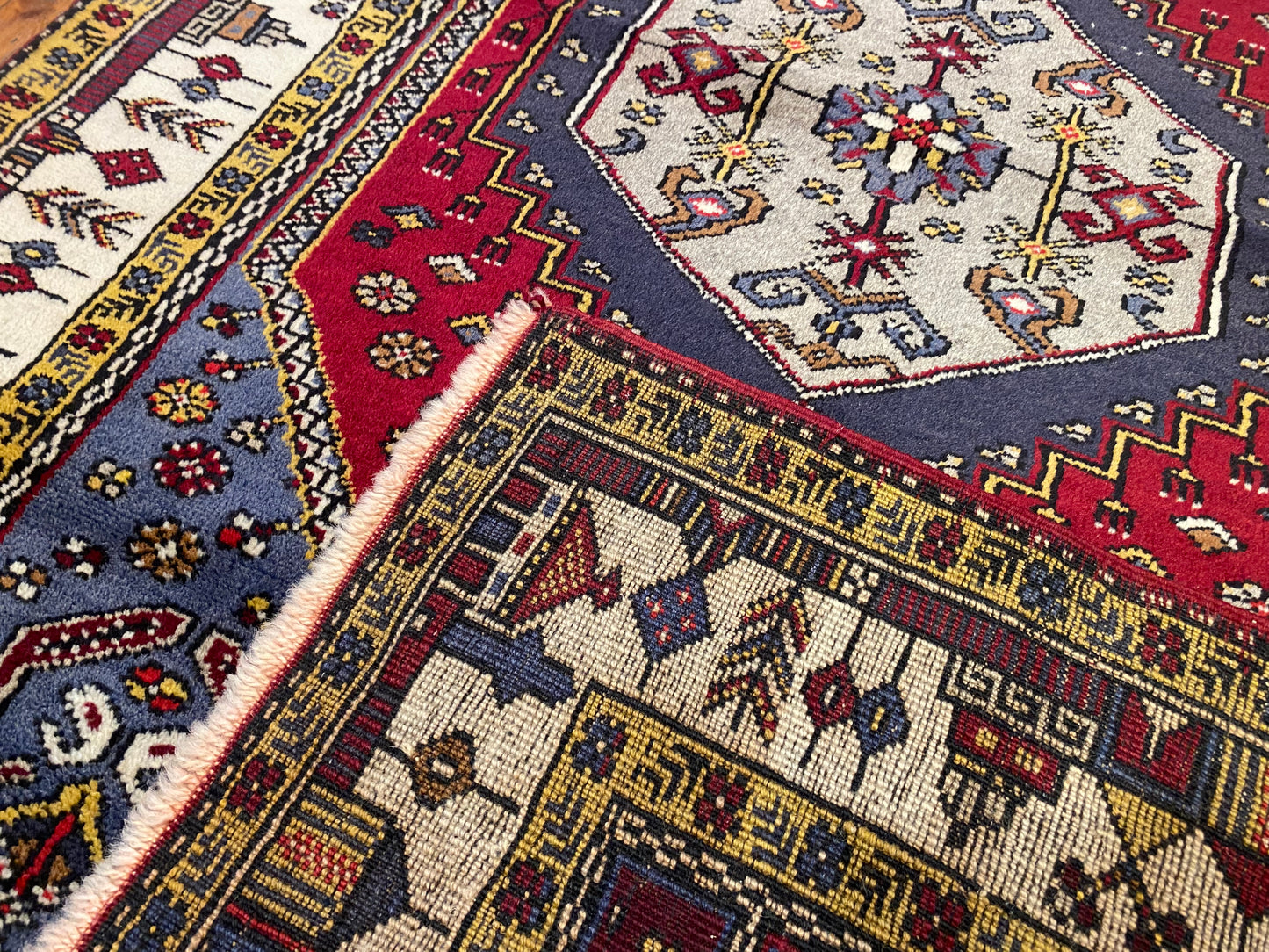 Authentic Anatolian Rug – Handwoven Turkish Wool Carpet with Vintage Tribal Patterns – Boho Decor Area Rug