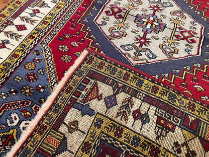 Authentic Anatolian Rug – Handwoven Turkish Wool Carpet with Vintage Tribal Patterns – Boho Decor Area Rug