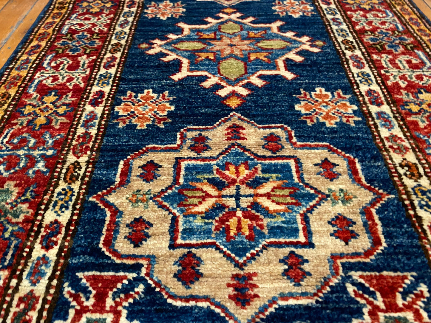 Blue Hallway Handmade Rug 2”x6’5” ADN Cappadocia Rug Collection