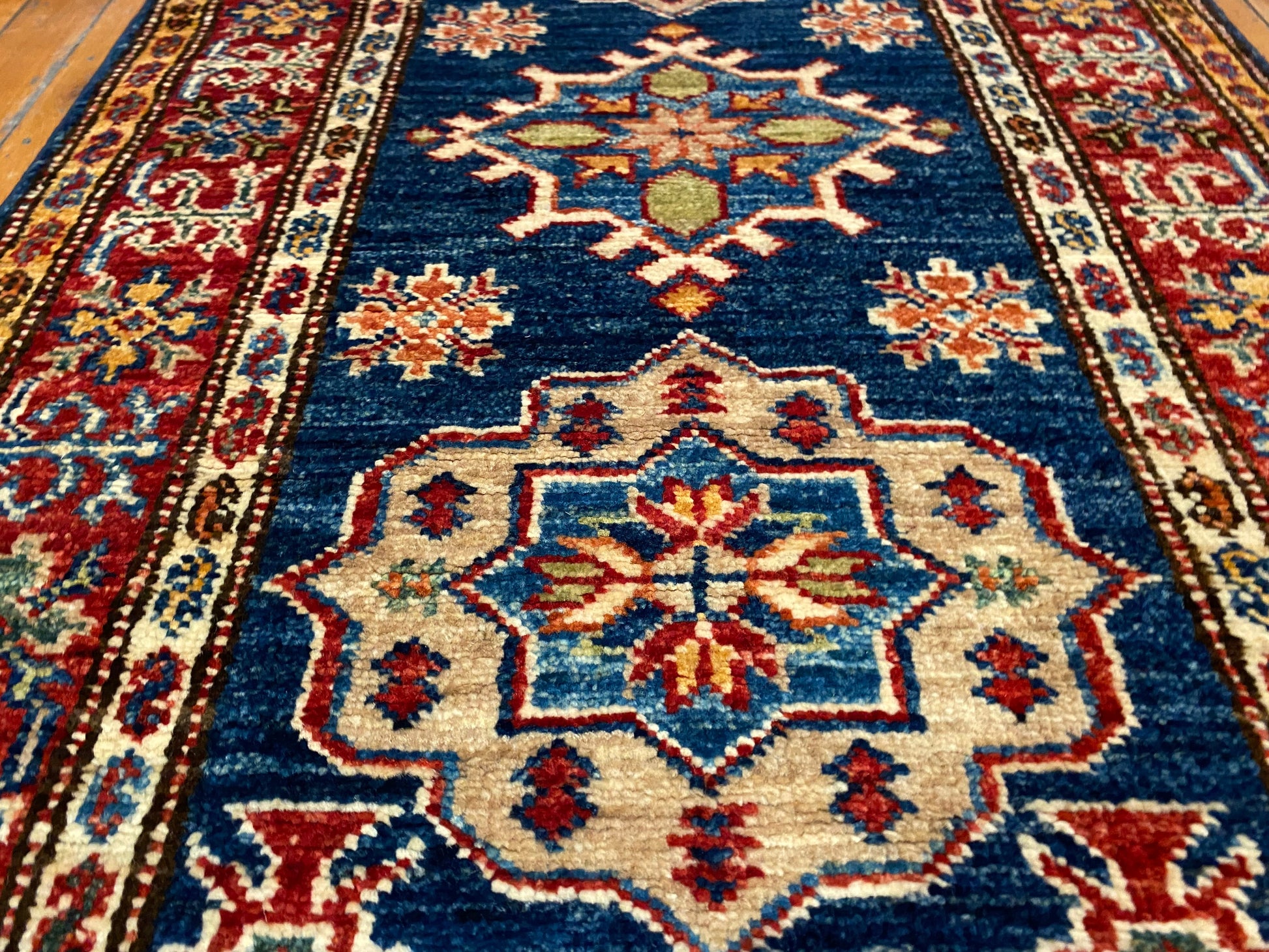 Blue Hallway Handmade Rug 2”x6’5” ADN Cappadocia Rug Collection