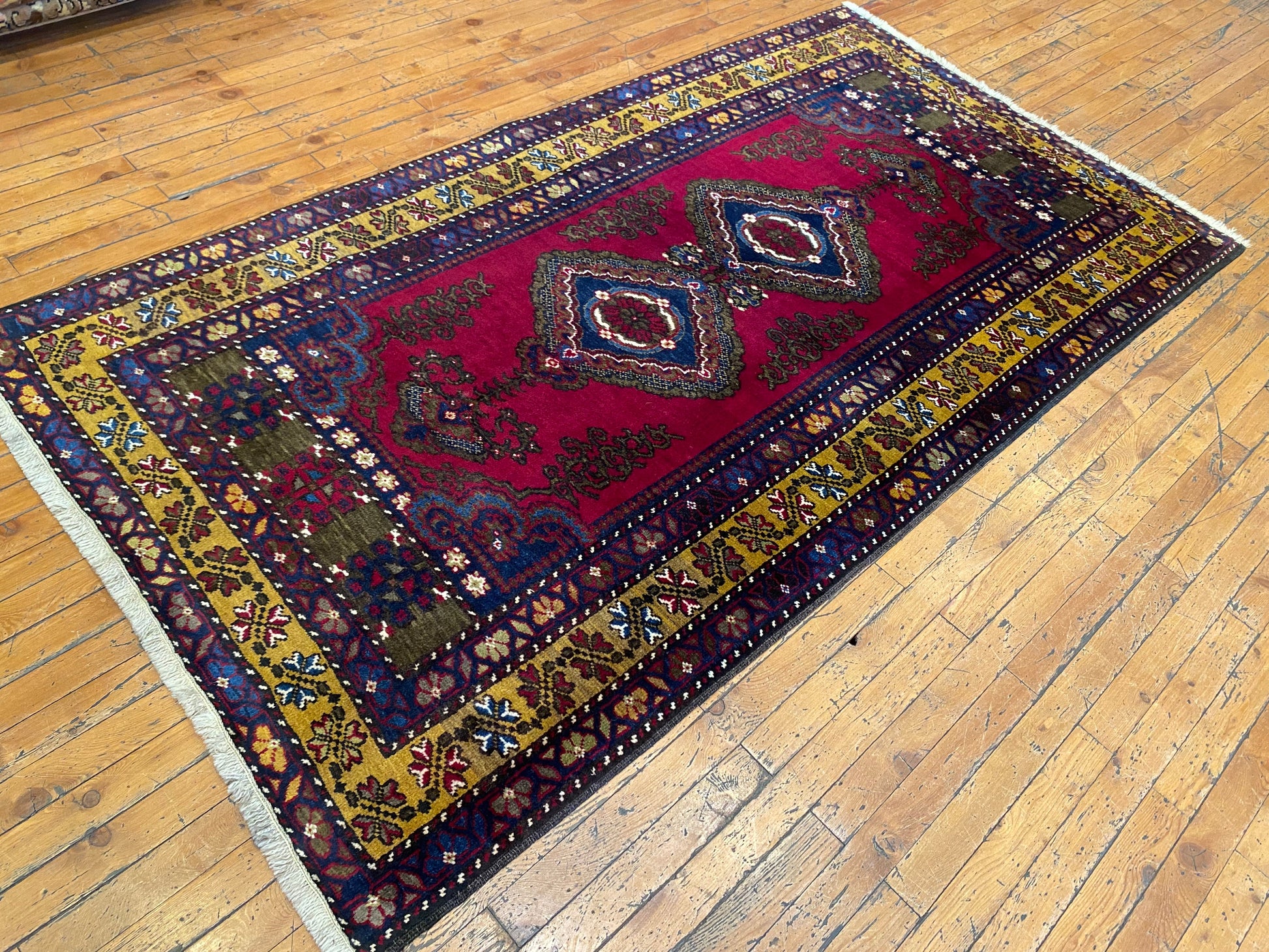 Cappadocia Yahyali Anatolian Turkish Rug 4x6 ft - Handwoven Vintage Wool Carpet Cappadocia Rug Collection