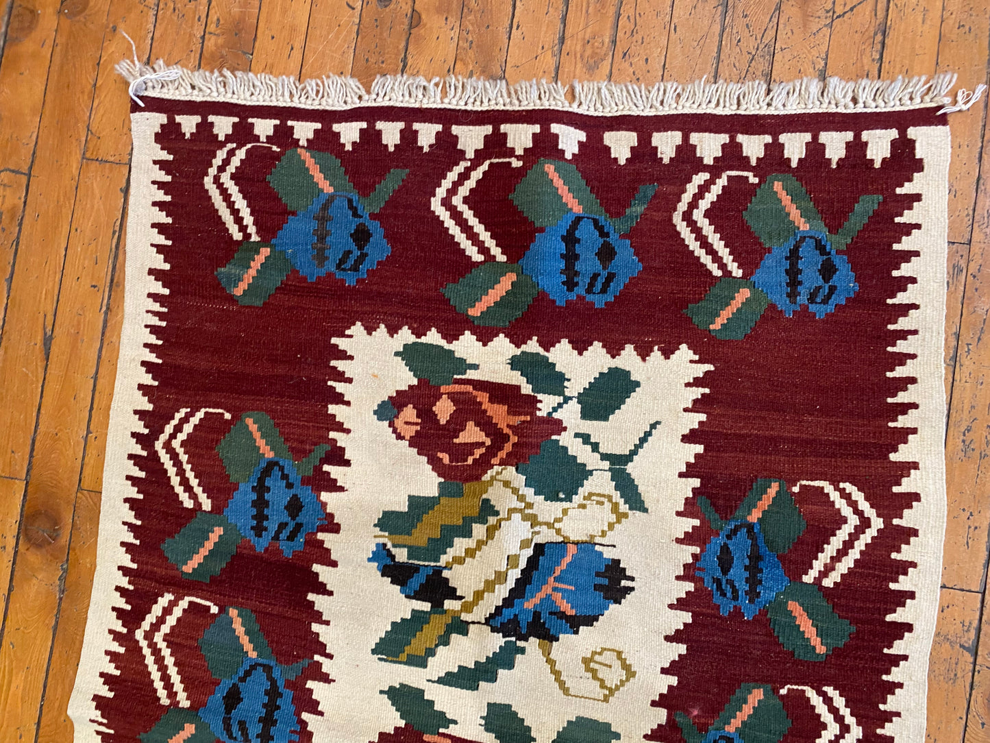 Handmade Cappadocia Kilim Rug 3x4ft - Authentic Turkish Flatweave