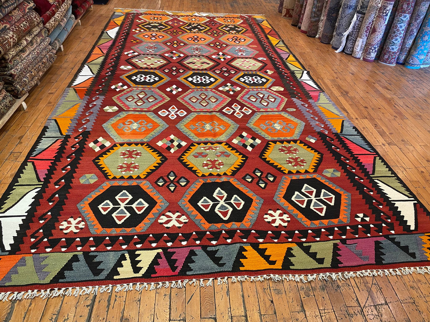 Anatolian Large Kilim Rug Cappadocia Rug Collection
