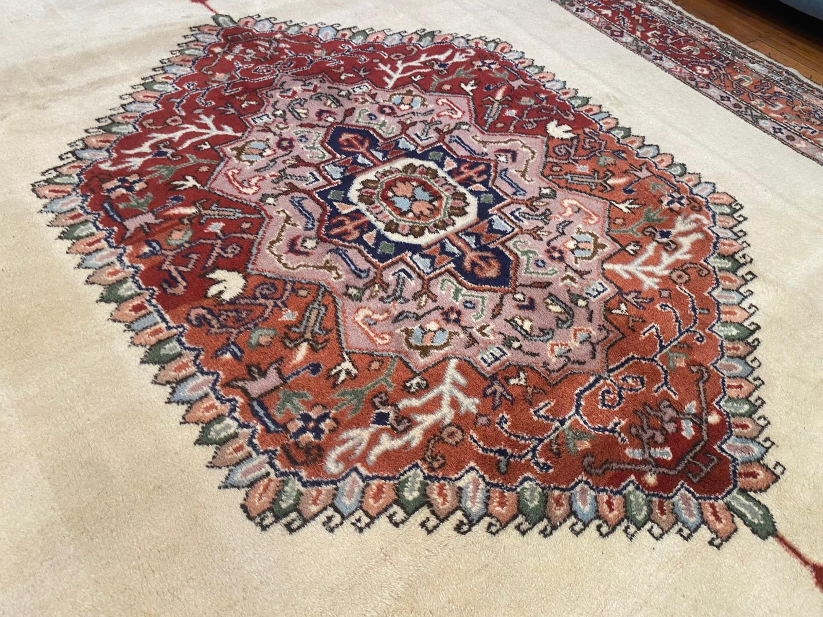 Beige Anatolian Handmade Area Carpet 7x10ft Cappadocia Rug Collection