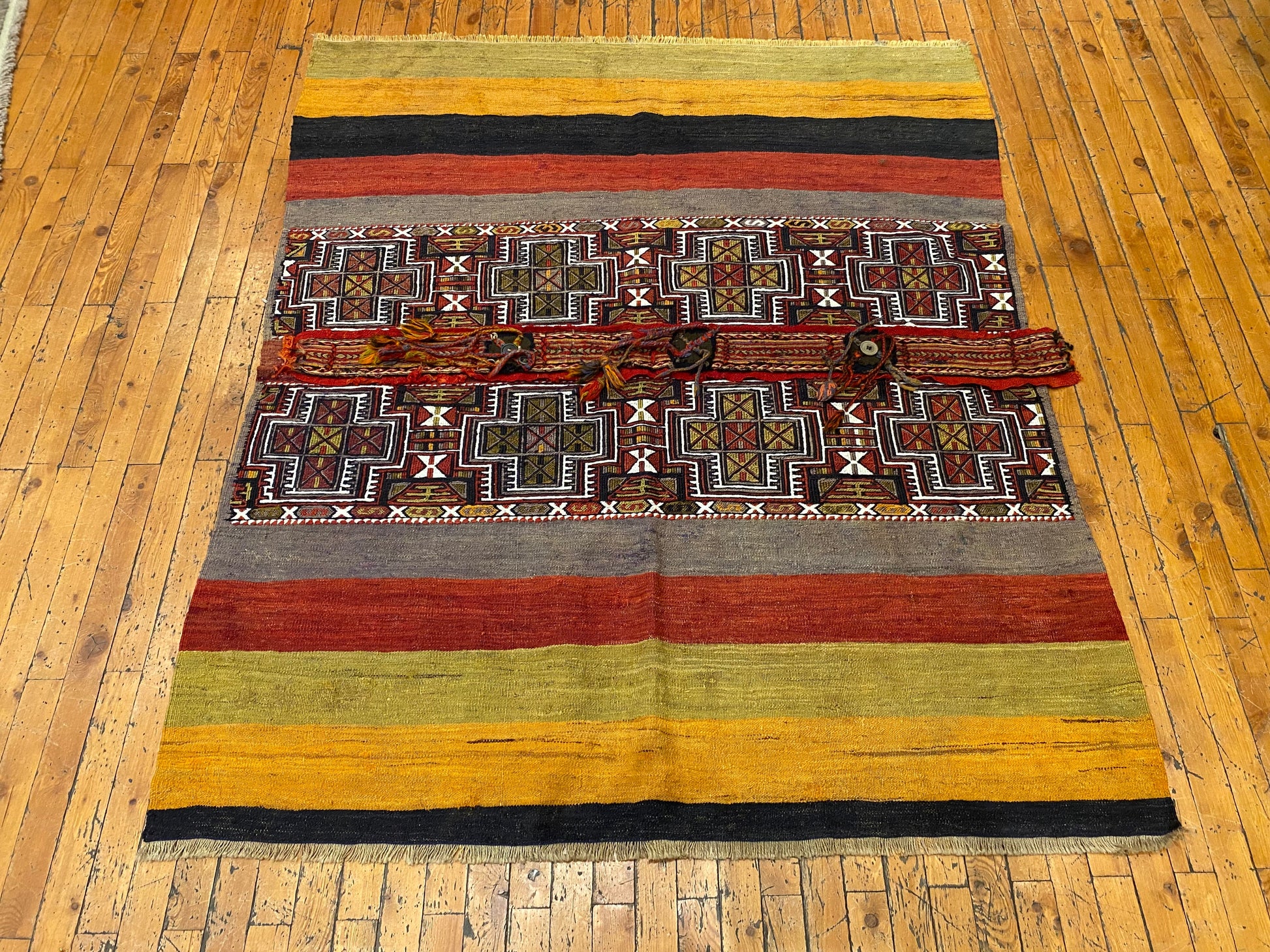 Vintage Turkish Kilim Rug 4"x5" - Handwoven Wool Carpet Cappadocia Rug Collection