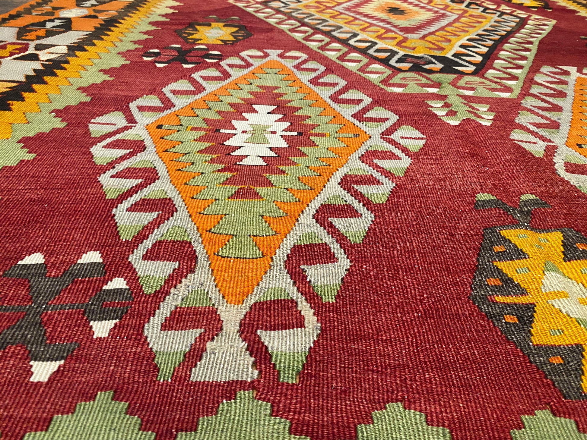 Antique Nomad Area Handmade Kilim Rug Cappadocia Rug Collection