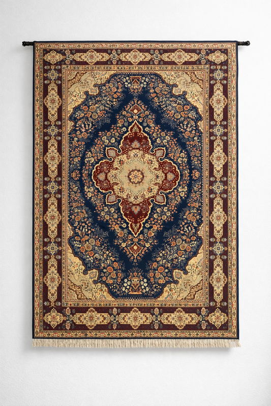 Medallion Saloon Area Rug 6x12 ft - Handwoven Turkish Kilim Runner