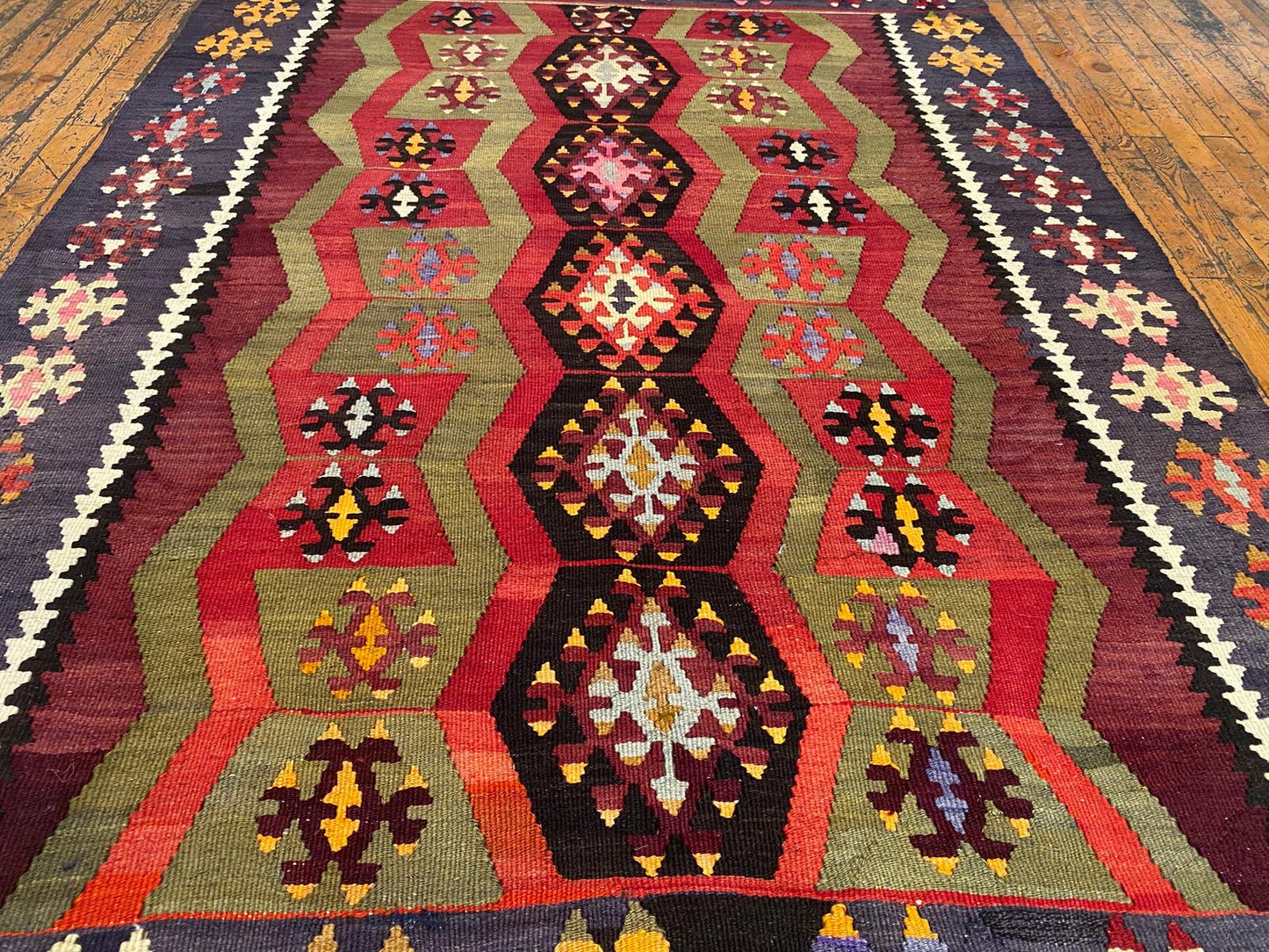 Tribal Area Handmade Turkish Kilim ,Wall Hanging Kilim Cappadocia Rug Collection