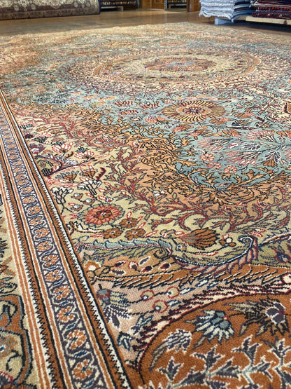 Medallion Design Handmade Turkish Area Carpet Cappadocia Rug Collection