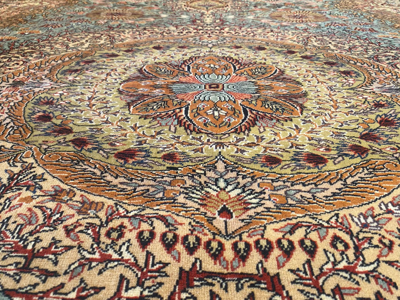 Medallion Design Handmade Turkish Area Carpet Cappadocia Rug Collection