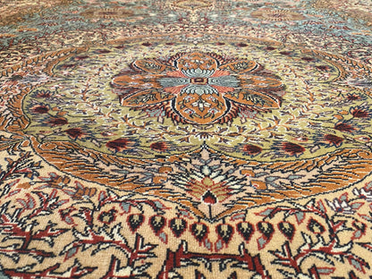 Medallion Design Handmade Turkish Area Carpet Cappadocia Rug Collection