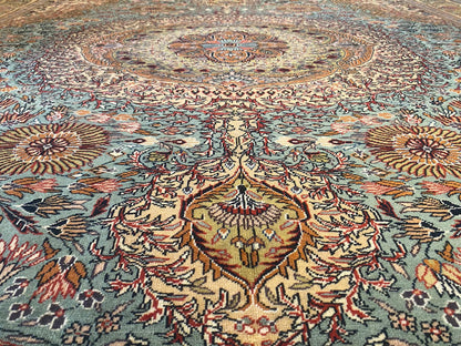Medallion Design Handmade Turkish Area Carpet Cappadocia Rug Collection