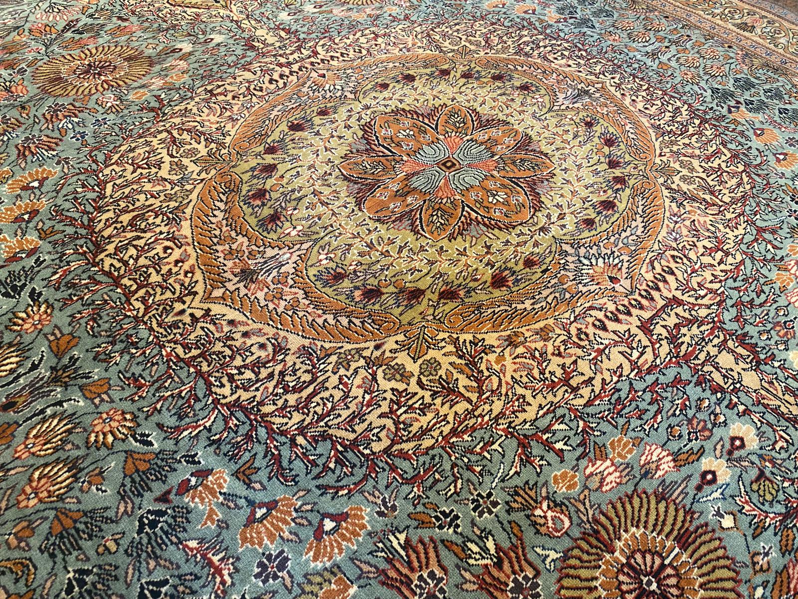 Medallion Design Handmade Turkish Area Carpet Cappadocia Rug Collection