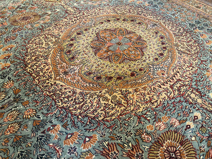 Medallion Design Handmade Turkish Area Carpet Cappadocia Rug Collection