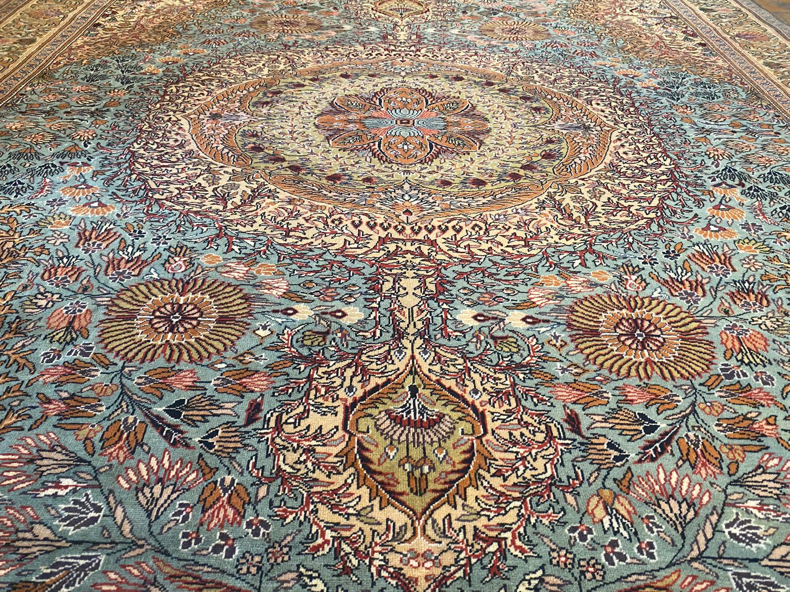 Medallion Design Handmade Turkish Area Carpet Cappadocia Rug Collection