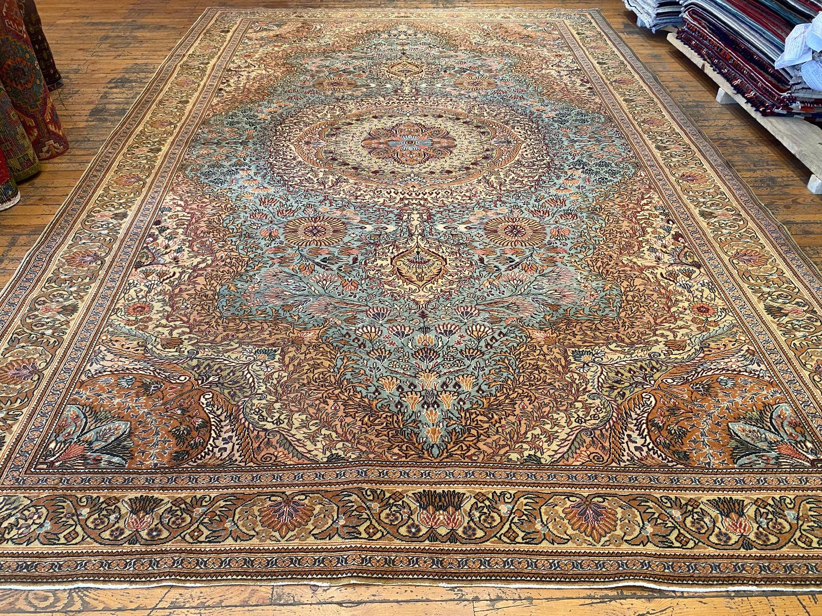Medallion Design Handmade Turkish Area Carpet Cappadocia Rug Collection