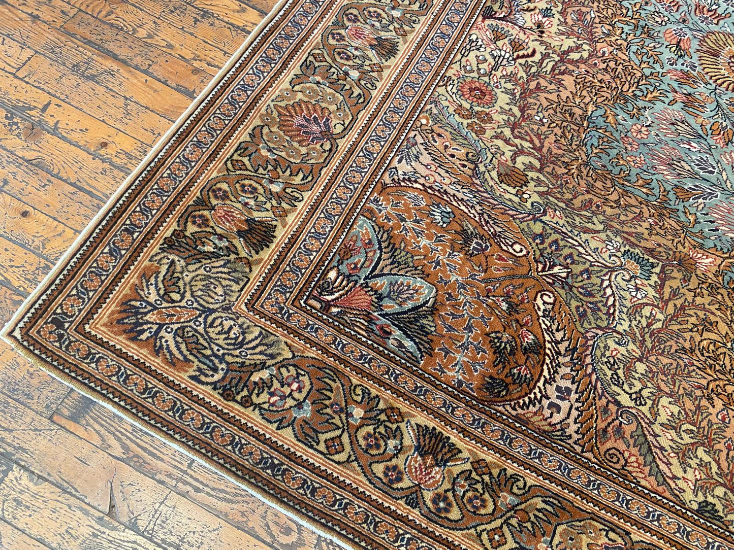 Medallion Design Handmade Turkish Area Carpet Cappadocia Rug Collection