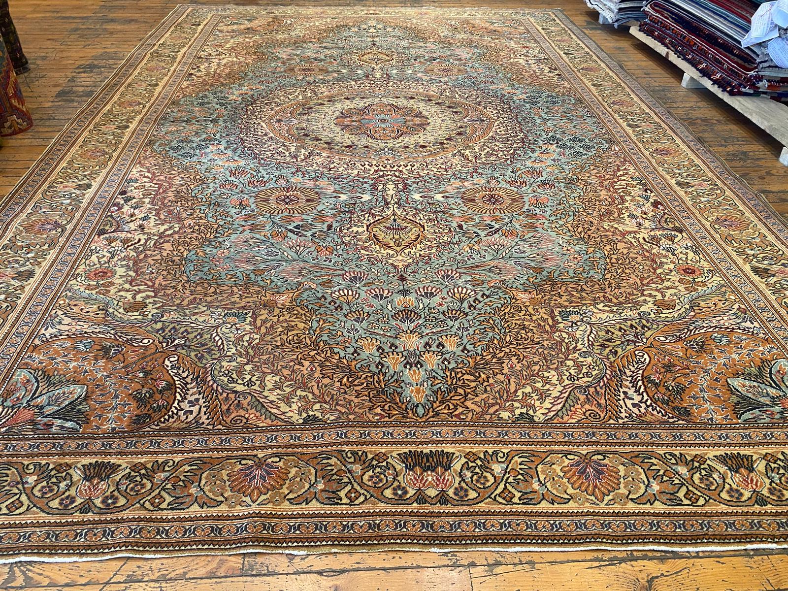 Medallion Design Handmade Turkish Area Carpet Cappadocia Rug Collection