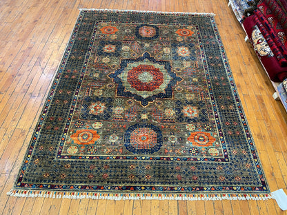 5x7ft Oriental Intricate Pattern Handmade Rug (150x210cm) - Turkish Wool Carpet Cappadocia Rug Collection