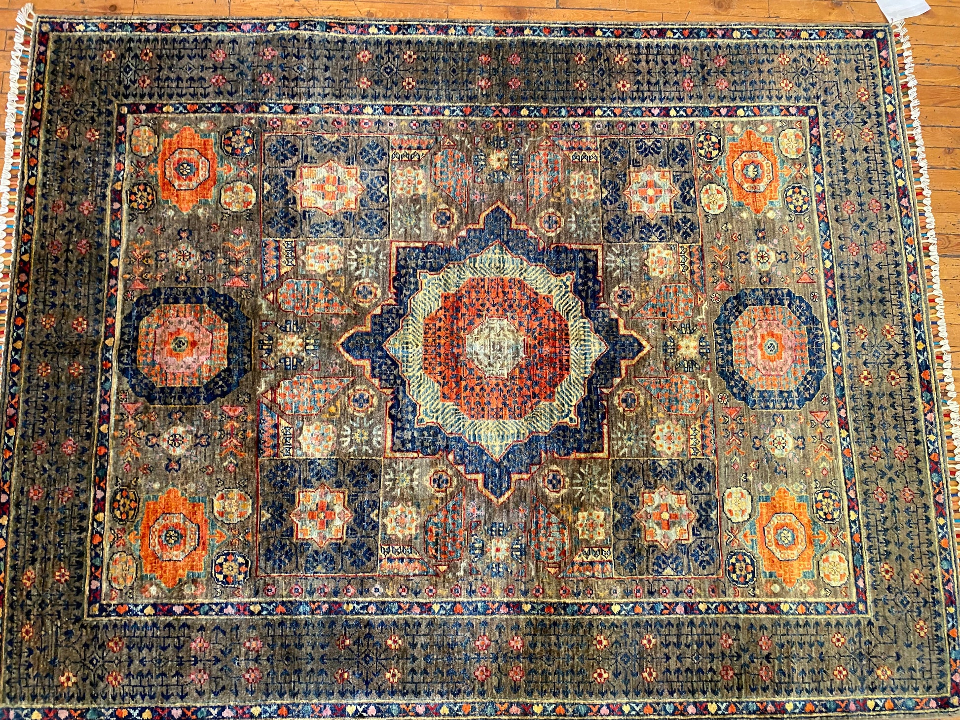 5x7ft Oriental Intricate Pattern Handmade Rug (150x210cm) - Turkish Wool Carpet Cappadocia Rug Collection