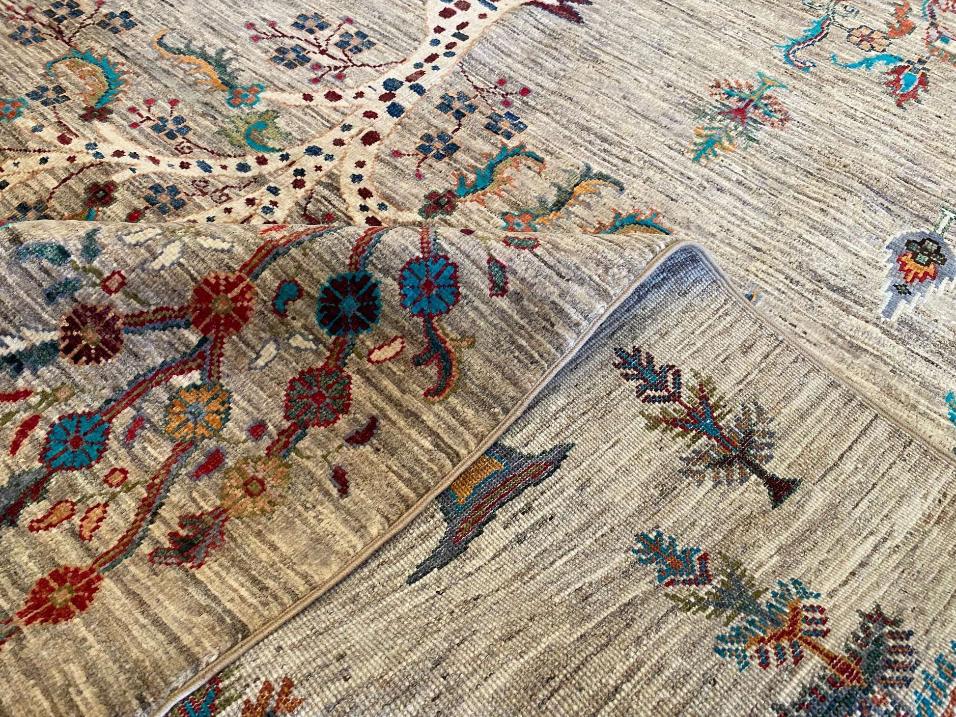 5x8ft Rustic Tree of Life Handmade Wool Carpet | Premium Turkish Rug Cappadocia Rug Collection